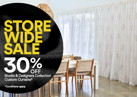 30% off Studio and Designers Collection Custom Curtains*